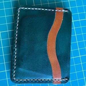 Handmade veg-tan card wallet